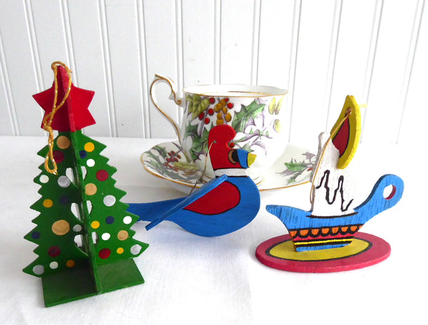 3D UPick Christmas Candle Bird Bell Vintage Scene Scrapbook Card Embellishment 