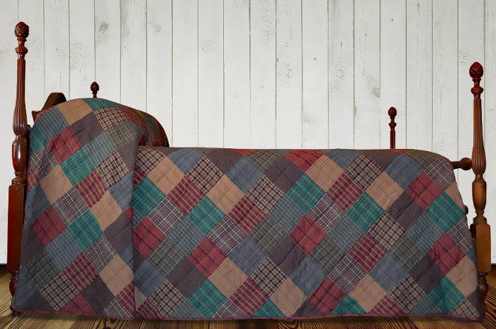 Lincoln Plaid Bedspread Quilt