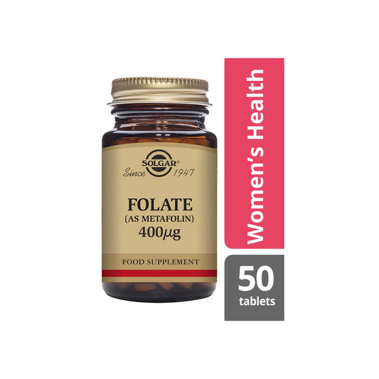 Solgar® Folate (as Metafolin®) 400 µg Tablets - Pack of 50