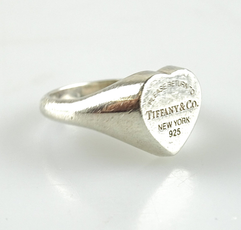 tiffany ring heart silver