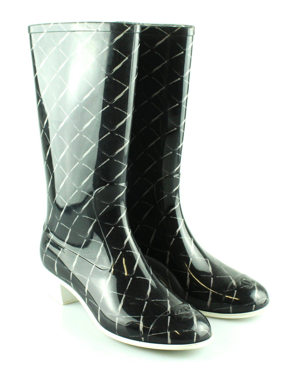 black bootie rain boots