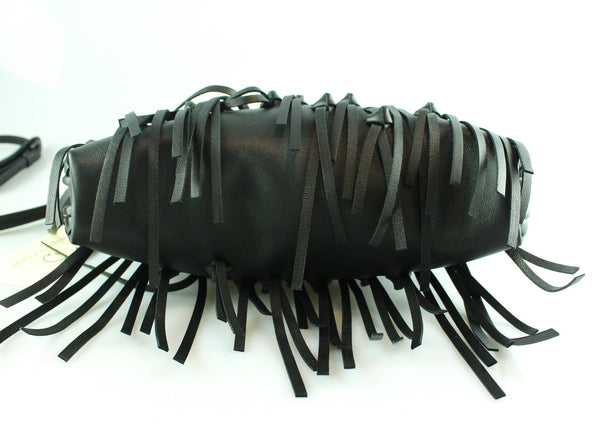 Bottega Veneta Nodini Black Intrecciato Fringed Crossbody (RRP €1400)