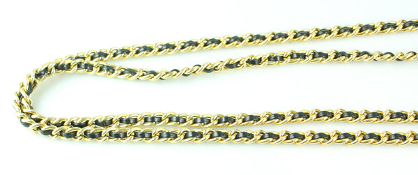 Prada Navy Blue Nylon Gold Chain Shopper