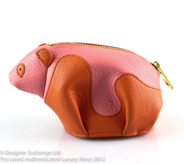 Loewe Pink/ Orange Panda Coin Purse