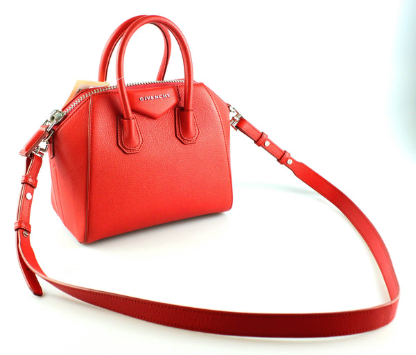 Givenchy Mini Antigona Red Goatskin SH