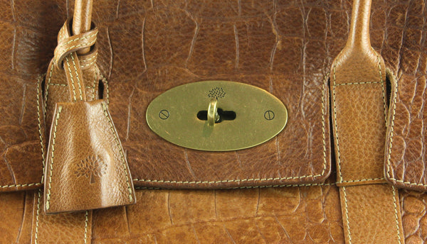 Mulberry Oak Croc Embossed Bayswater Oak With Brass Hardware