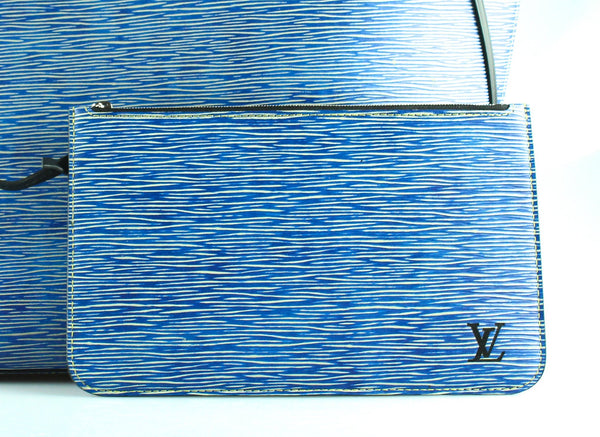 Louis Vuitton Light Denim Blue Epi Leather Neverfull MM With Pochette UB0136
