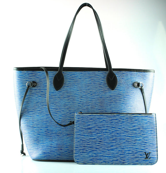 Louis Vuitton Light Denim Blue Epi Leather Neverfull MM With Pochette UB0136