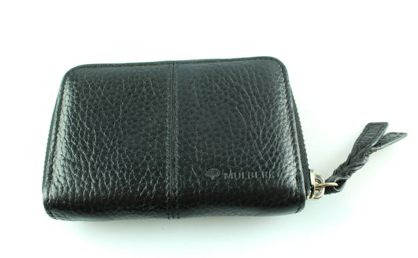 Mulberry Black Somerset Zip Around Card Wallet