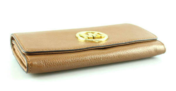 Michael Kors Large Flap Pver Tan Wallet GH