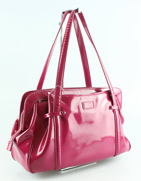 Lulu Guinness Burgundy Patent Bag
