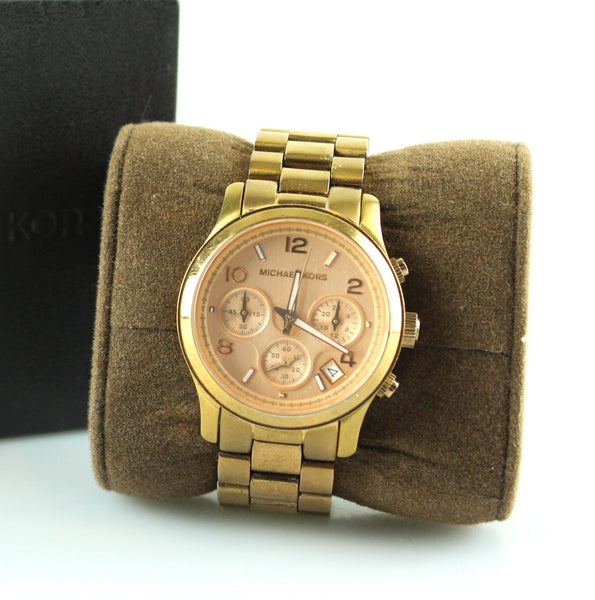 Michael Kors Rose Gold Chronograph MK5128 Runway Watch