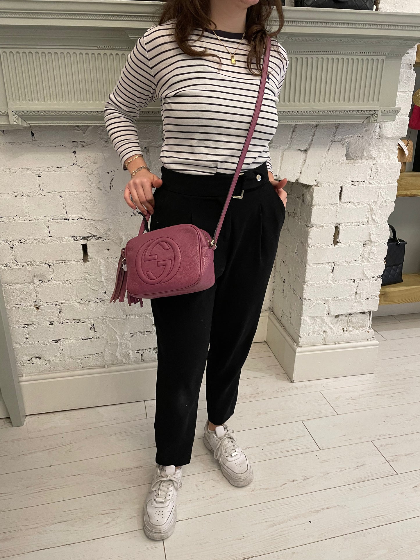 Gucci Raspberry Leather Soho Disco