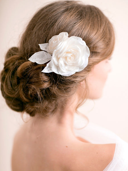 rose hair piece