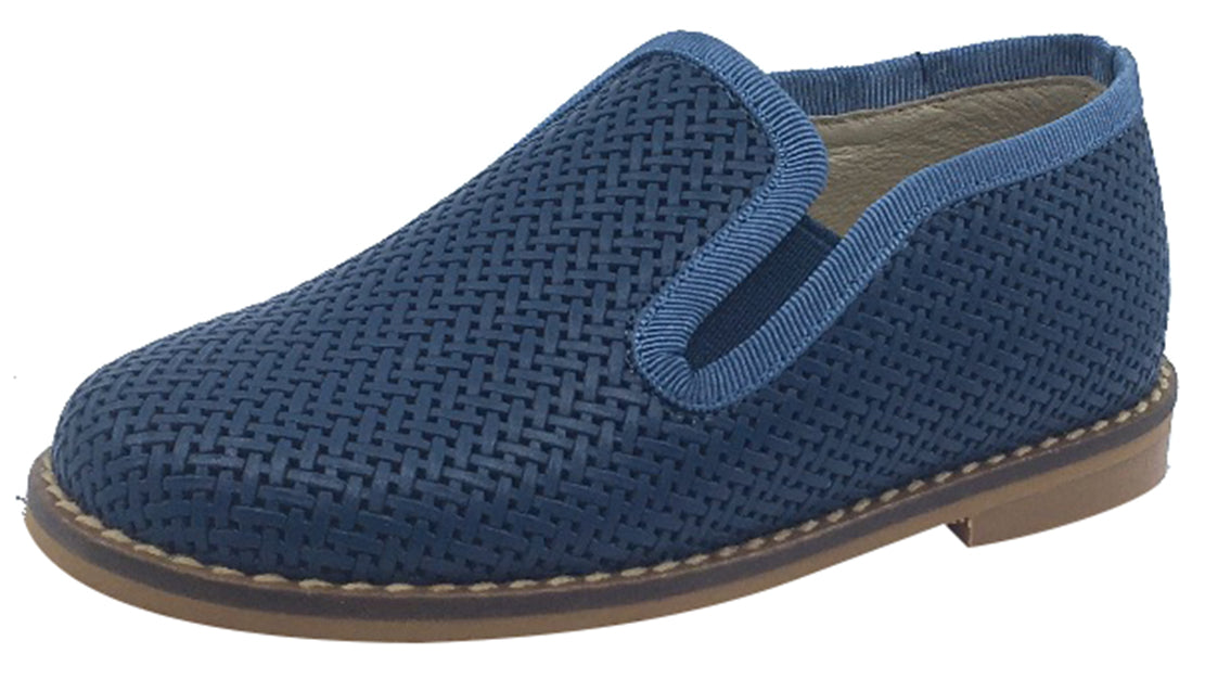 Luccini Slip-On Smoking Loafer, Navy 