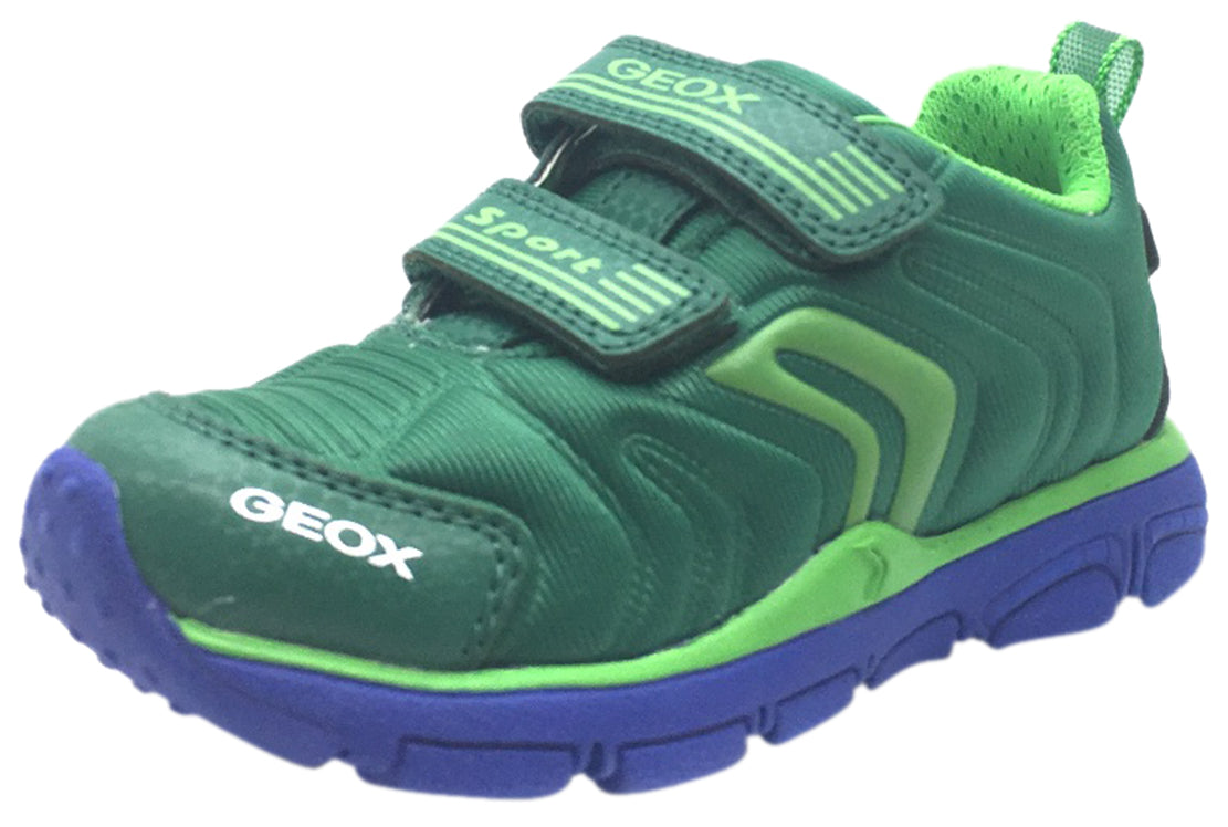 Gobernador ocio responsabilidad Geox Boy's Torque Green Double Hook and Loop Strap Sporty Low Top Brea –  Just Shoes for Kids