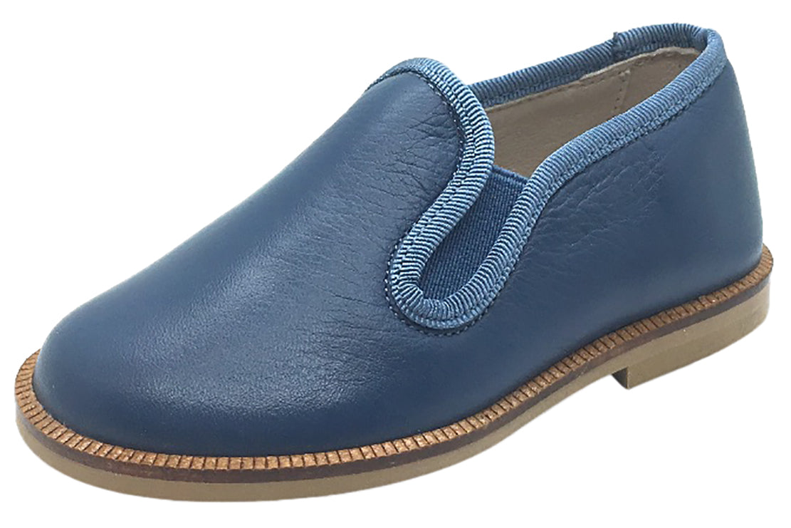 Hoo Shoes Boy's Navy Smooth Leather 