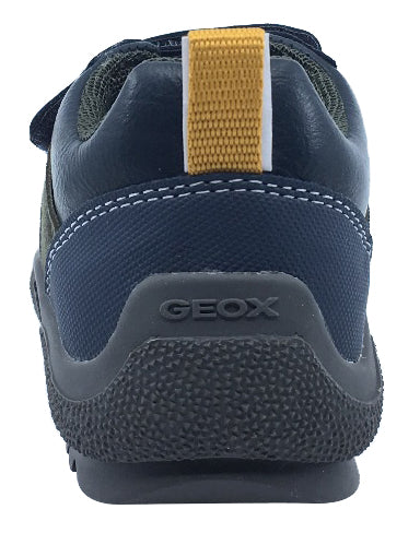Geox Boy's J Artach Velcro Hook and Loop Sneaker Shoes, Navy/Ye – Just Shoes for Kids