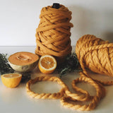 Mustard xxl plump and co yarn, made in nz with merino wool to make bespoke chunky blankets