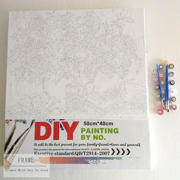 DIY Painting By Numbers - Cathédrale Notre Dame de Paris(16"x20" / 40x50cm)