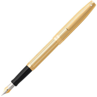 Sheaffer Sagaris Fountain Pen, Fluted Gold Tone Cap and Barrel Featuring Gold Tone Trim, Medium Nib Fountain Pen Sheaffer