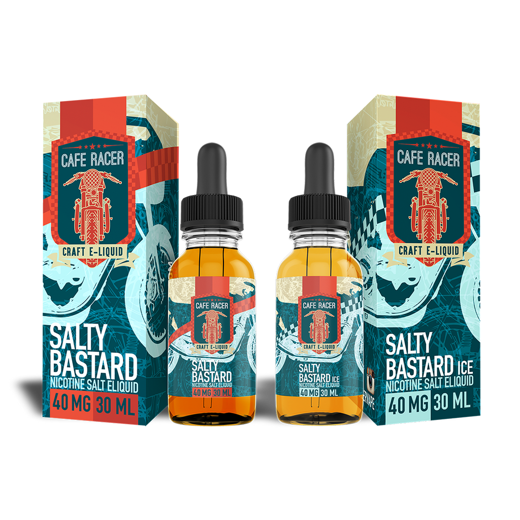 Salty Bastard & Salty Bastard Ice | Tobacco Nicotine Salt E-liquid by Cafe Racer Vape