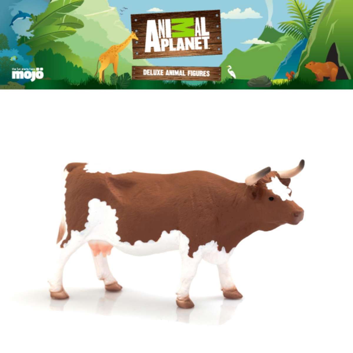 โมเดล ของเล่นเด็ก Animal Planet Model 387220P Simmental Cow โคพันธุ์ซิ –  Bambi Garden
