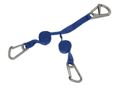 Boat Sailing Safety Tether Harness With 3 Stainless Steel Snap Hooks