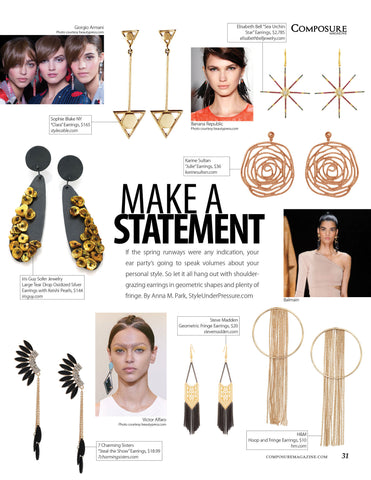 Statement Earrings in Composure - 7 Charming Sisters