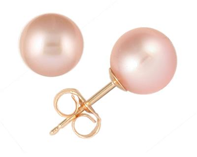 pink pearl earrings