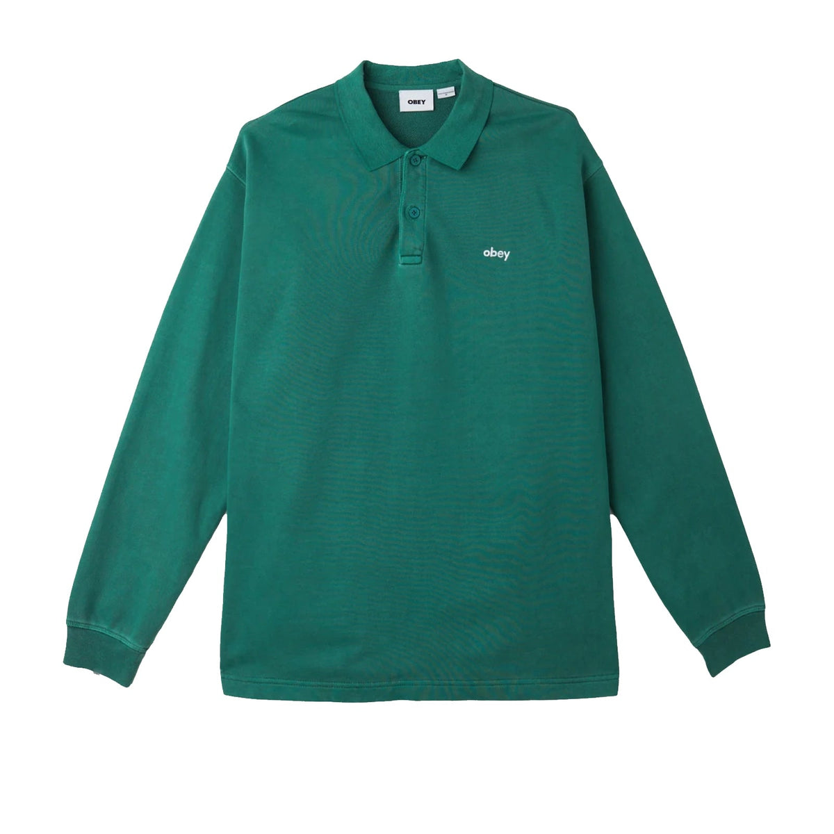 OBEY LOWERCASE PIGMENT POLO SWEATSHIRT