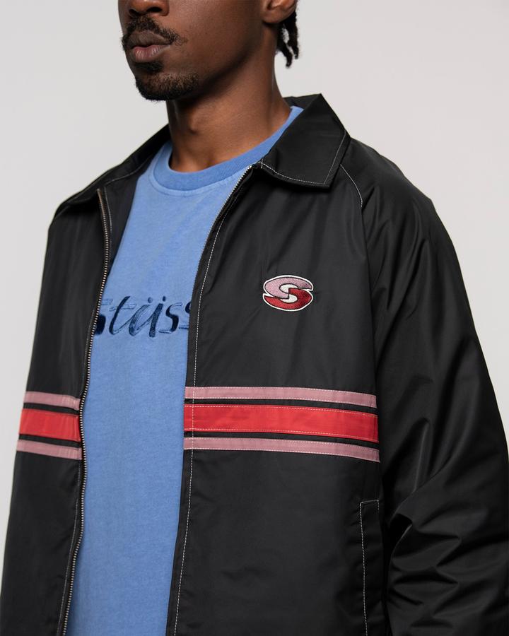 stussy stripe zip jacket