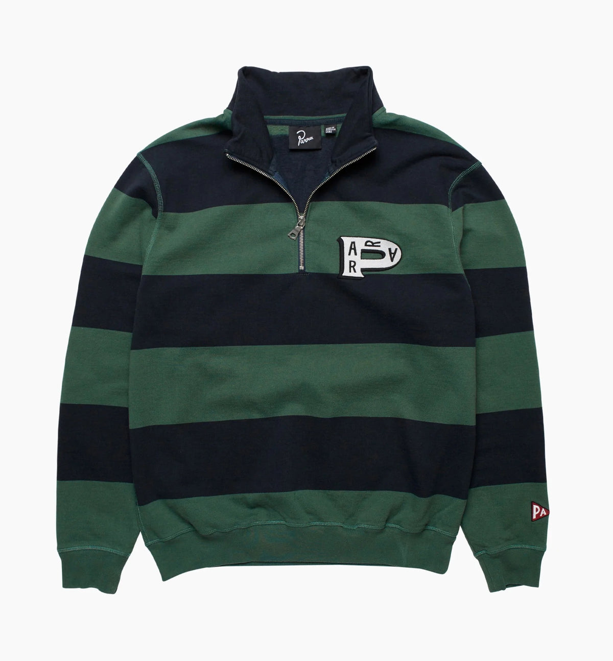 By Parra Worked Striper Half Zip Sweatshirt