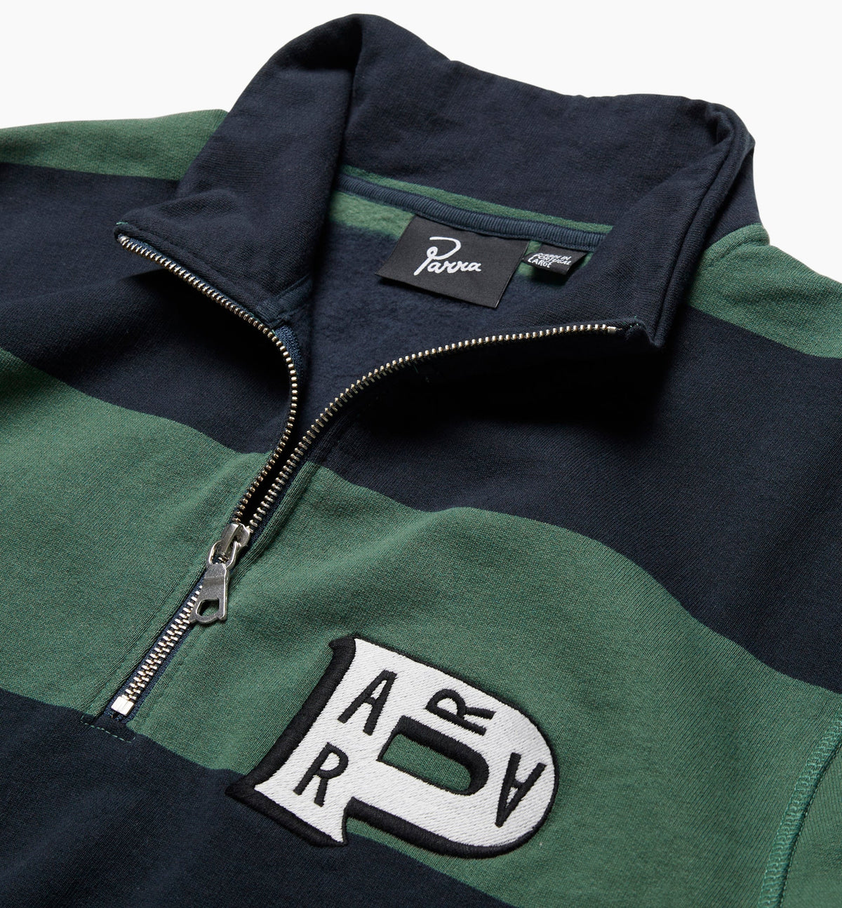 By Parra Worked Striper Half Zip Sweatshirt