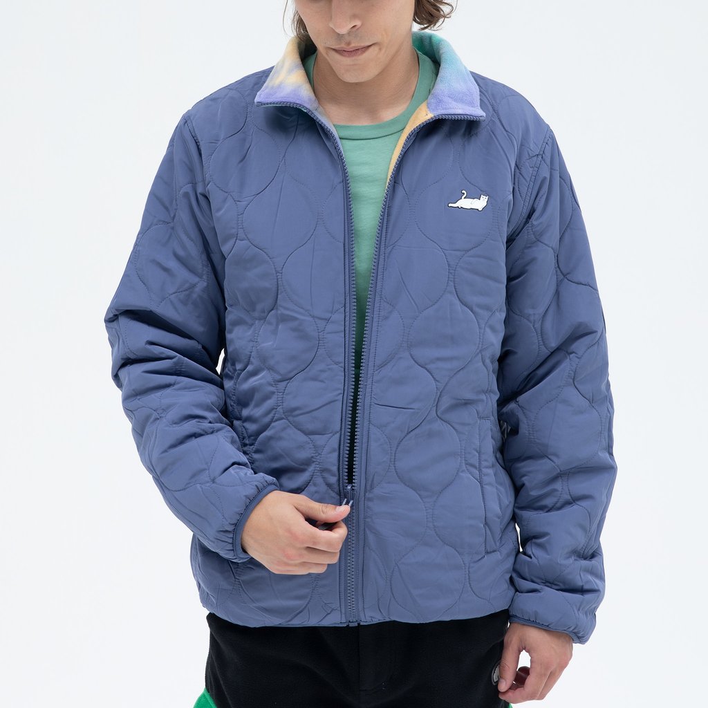 ripndip castanza reversible brushed fleece quilted jacket