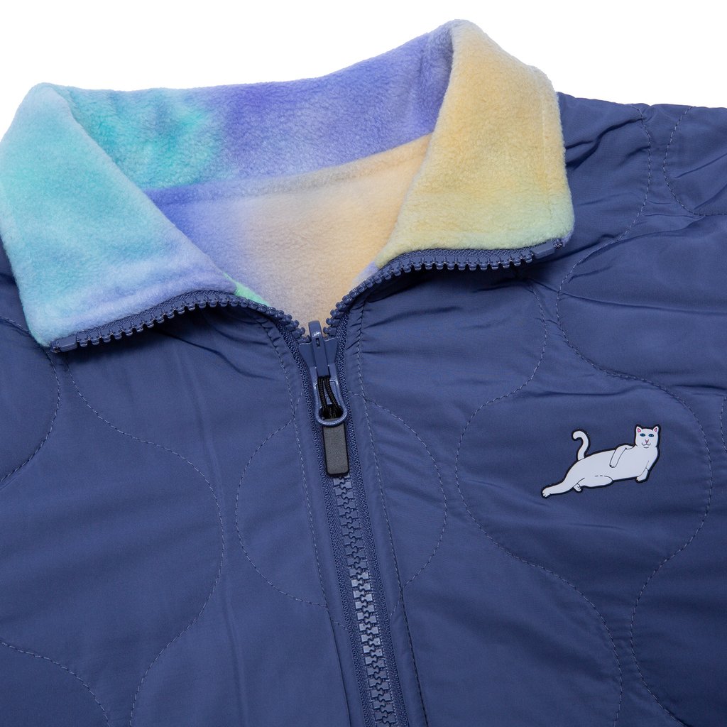 ripndip castanza reversible brushed fleece quilted jacket