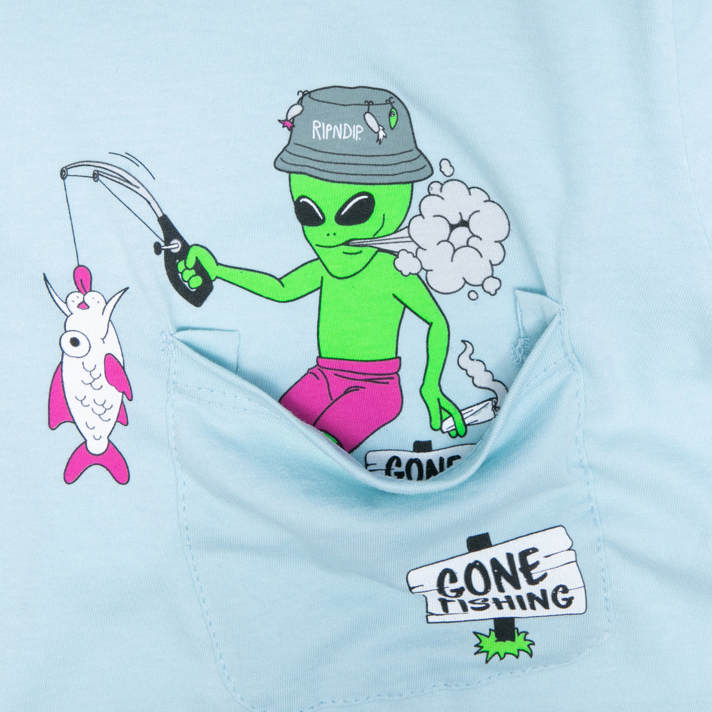 Ripndip Gone Fishing Pocket Tee