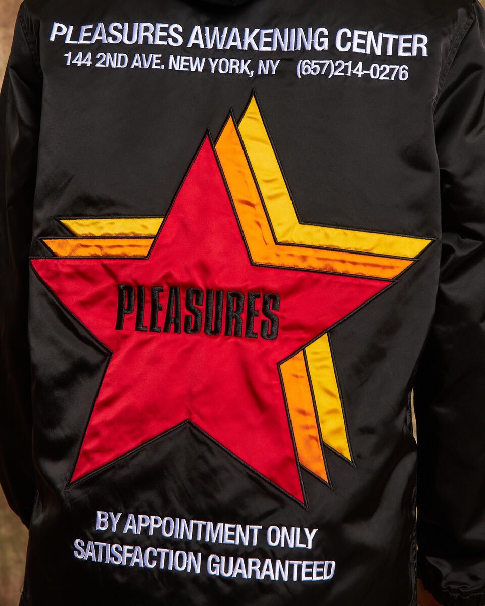 pleasures berlin satin coaches jacket