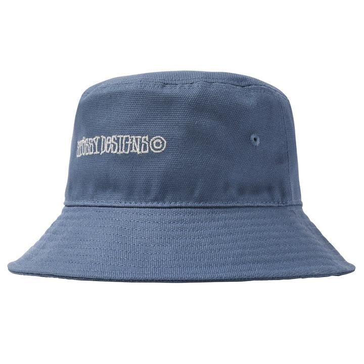 stussy canvas wide brim bucket hat