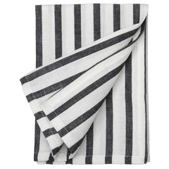 Black and white striped cotton linen napkins etoile home