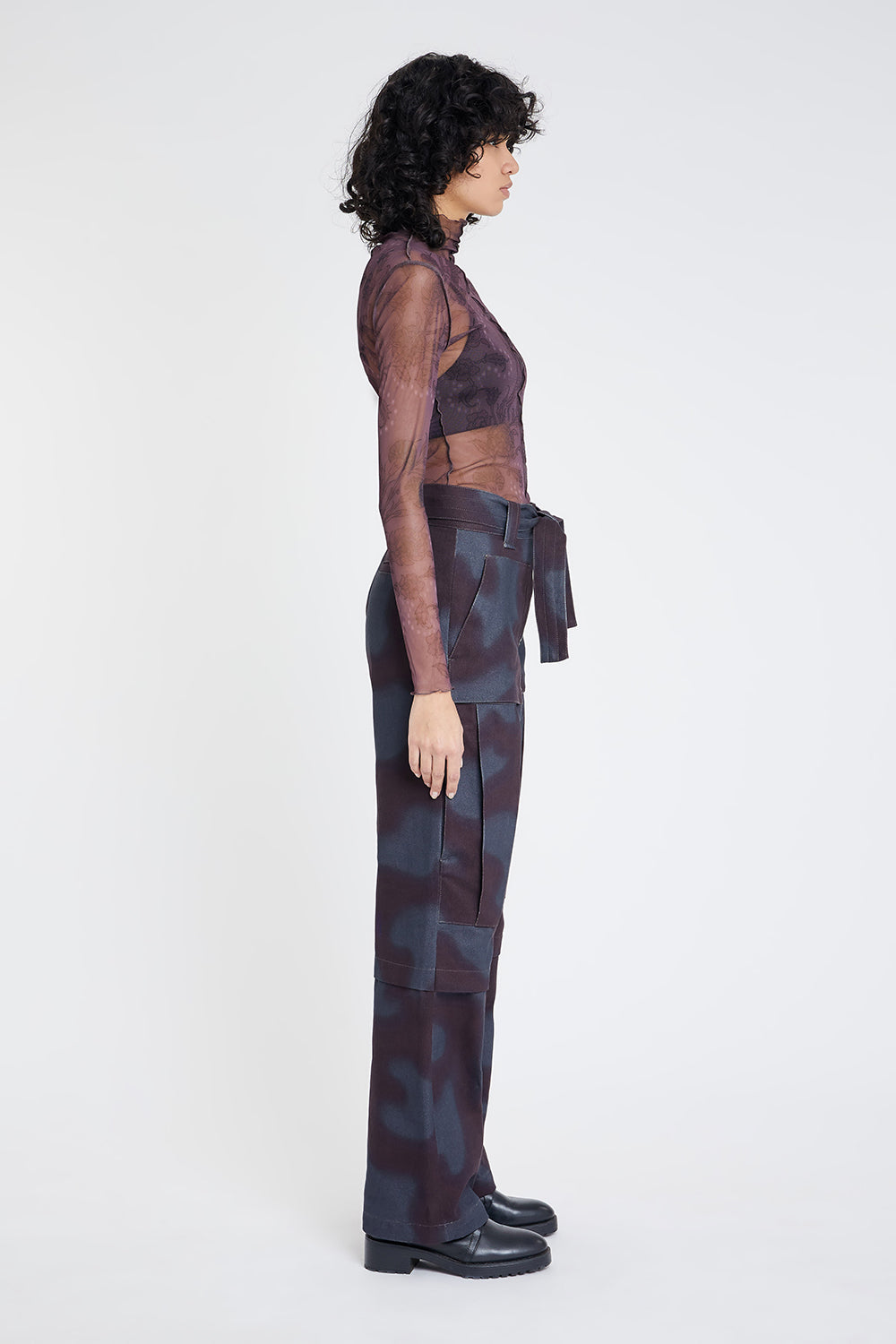 TANZIA PRINTED COMBAT TROUSERS