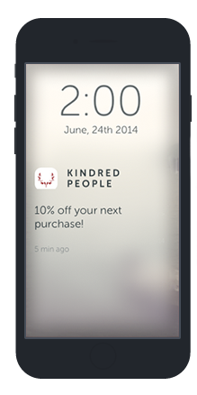 Kindred People rewards on the flok app
