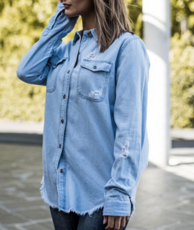 distressed chambray