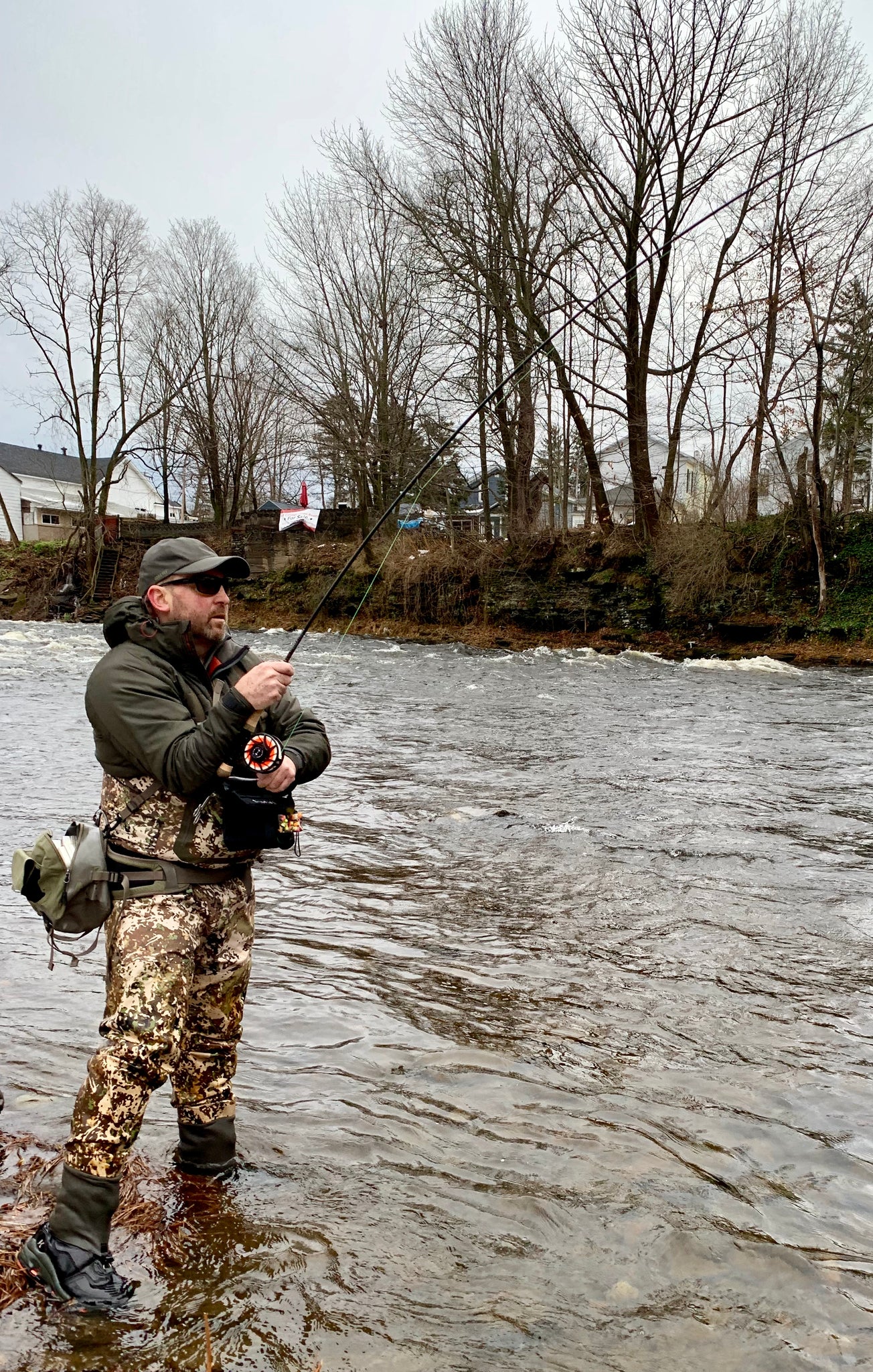 T&T Ambassador Torrey Collins putting the wood to a steelhead with the Contact 1086.