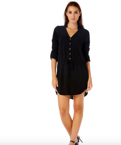 Michael Stars 3/4 Sleeve Shirt Dress LBD 2016