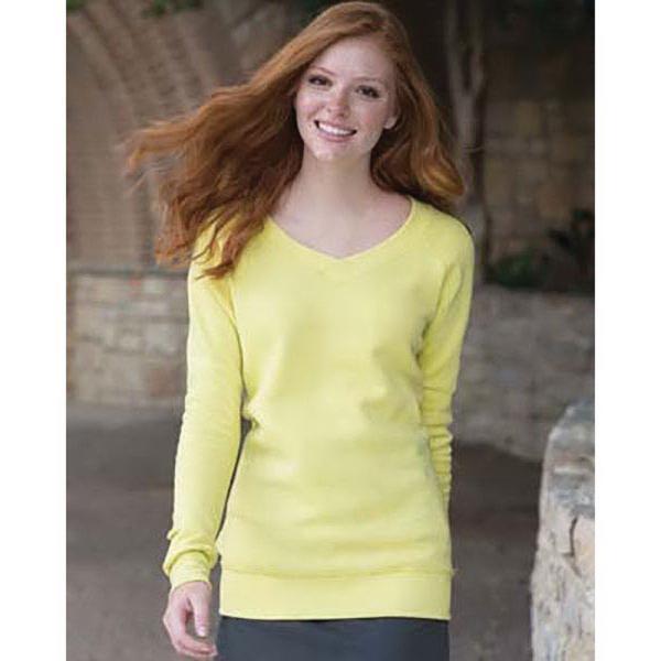 v neck fleece sweatshirt