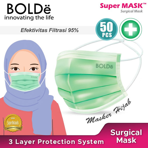 BOLDe Masker Hijab Medis Platinum Plus 3 Ply