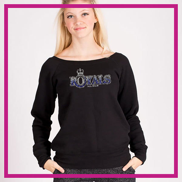 Midwest Royals Bling Fitted Shirt with Rhinestone Logo - Glitterstarz