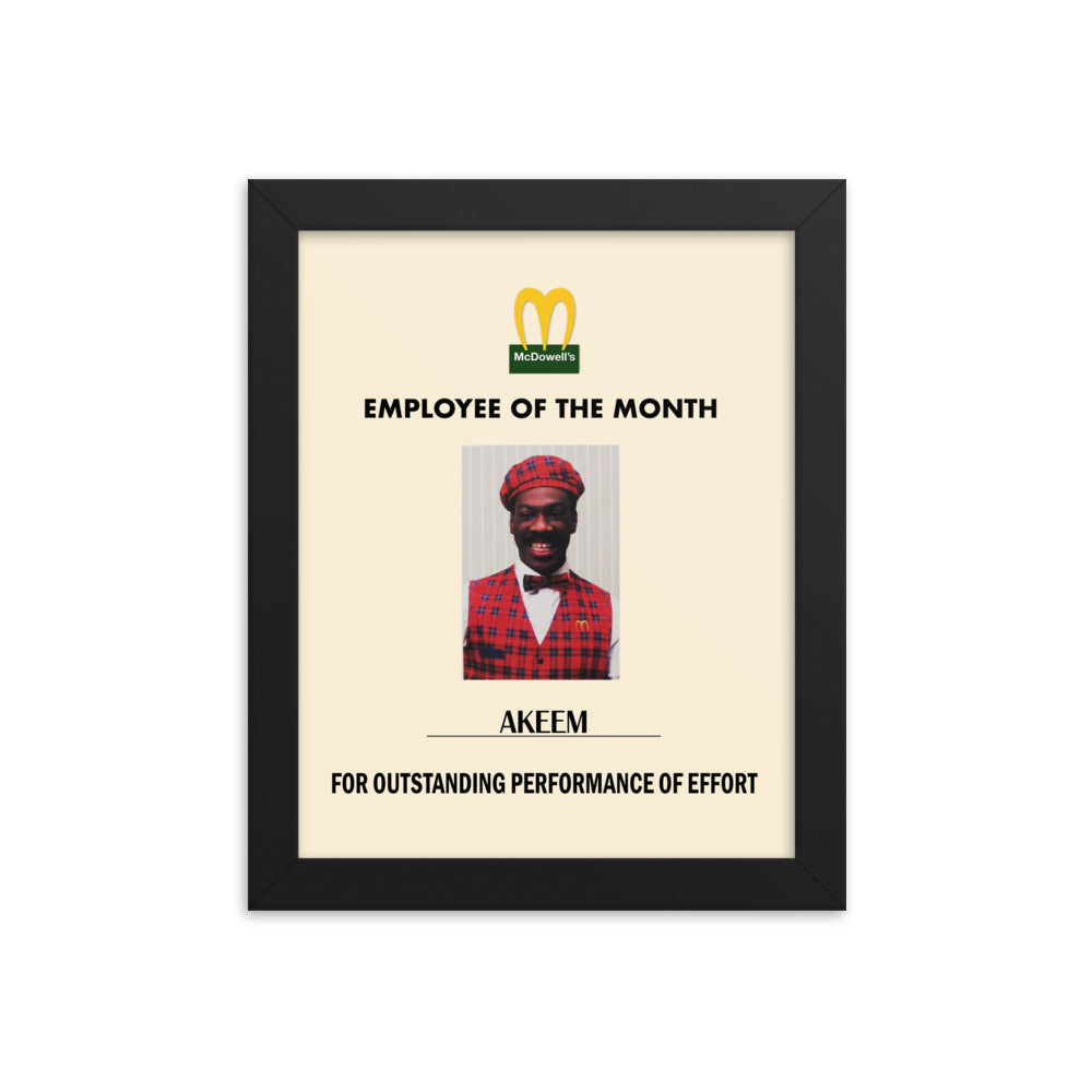 Akeem Employee of The Month Framed Poster Coming To America