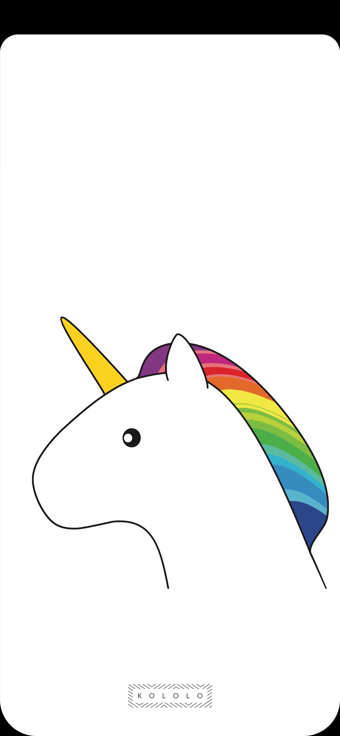 KOLOLO Unicorn Wallpaper iPhone X Notchless